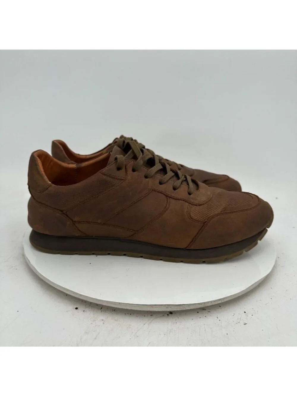 Beckett Simonon Morgen Men Size 10.5 Brown Leather Low Top Lace Up Shoes